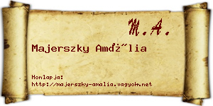 Majerszky Amália névjegykártya